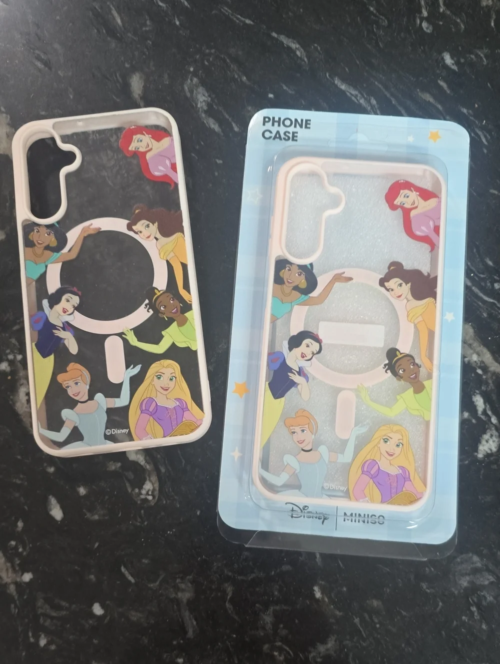 Disney Princess Pink & Multicolor Phone Case with Ring Holder